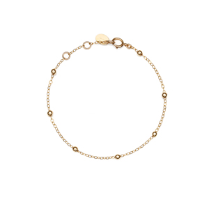 14K Gold Filled Handmade 1.3x180mm PlateCableChain with 7x3mm CrimpCover (Anklet)Bracelet[Firenze Jewelry] 피렌체주얼리